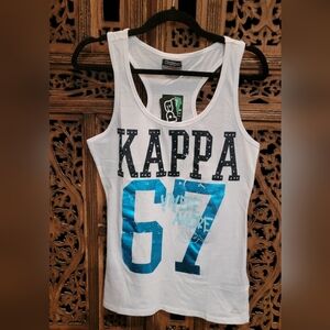 Kappa White and Blue Tank Top